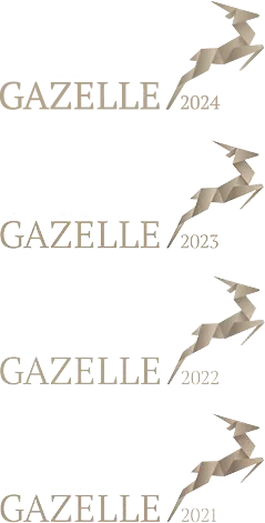 Logo: Børsen Gazelle 2021, 2022, 2023 og 2024