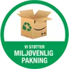 Mærket Vi støtter miljøvenlig pakning