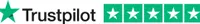 Logo: Trustpilot med fem stjerner